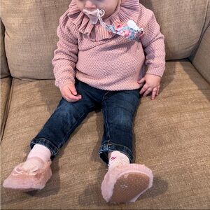 Darling Jamie Kay Ruffle Collar Knit Sweater